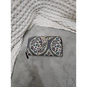Vera Bradley turn lock wallet gray